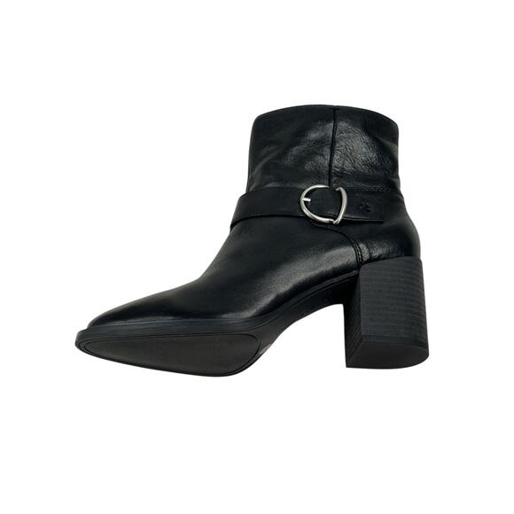 Lucky Brand Achelle Buckled Black Leather Moto Booties Womens Size 9.5M New - Picture 7 of 13